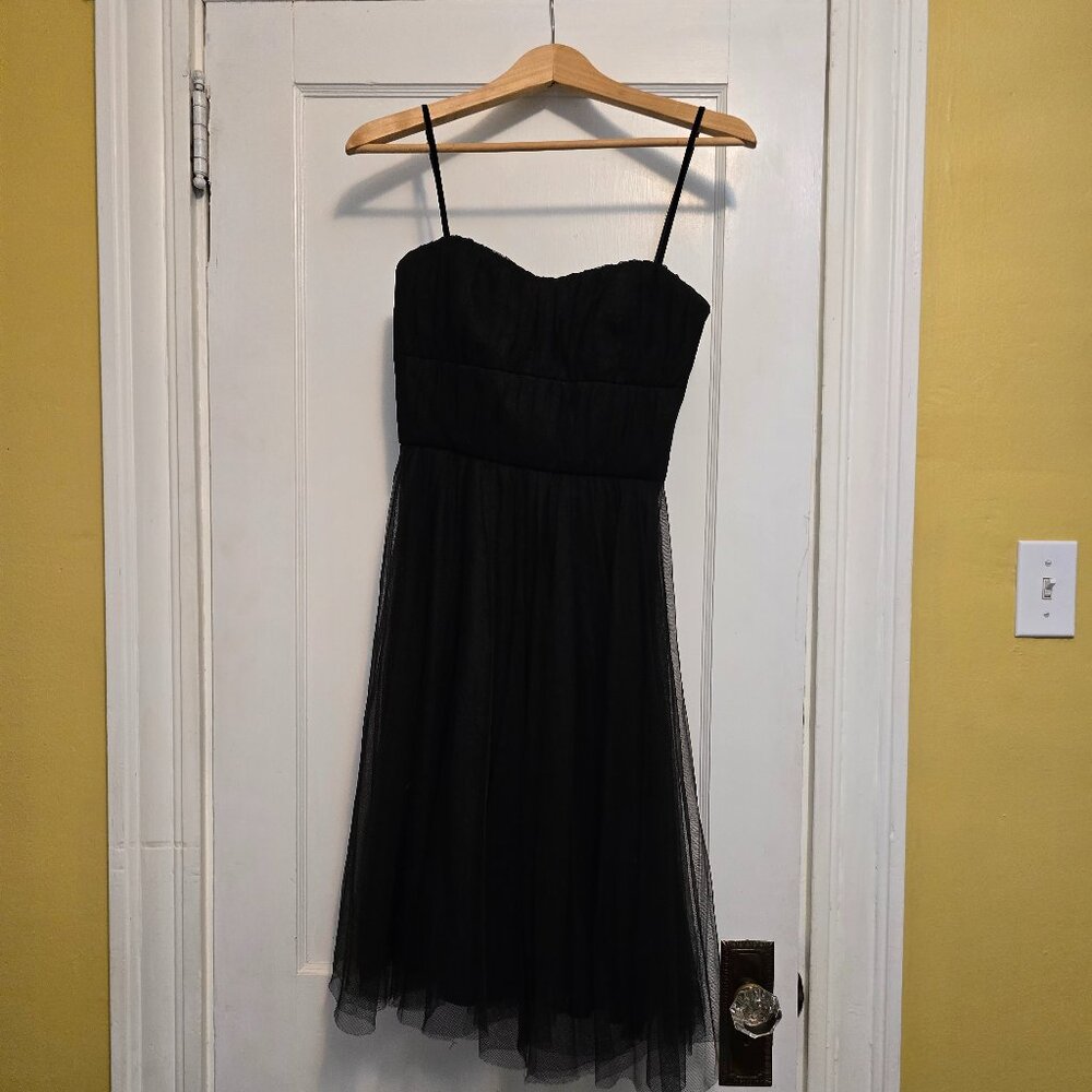 Black tulle Banana Republic party cocktail dress, size 0
